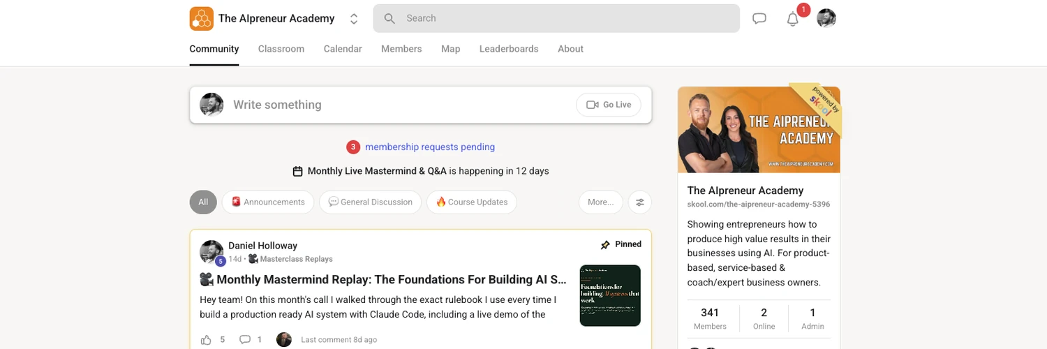 The AIpreneur Academy community on Skool